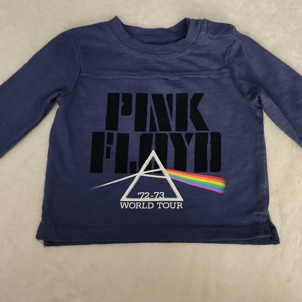 Pink Floyd Dark Side Of The Moon Long Sleeve Tshirt With Graphics Size 6-9 Month